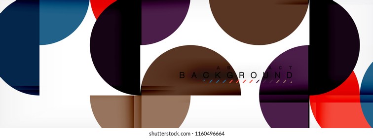 Semi circle abstract background, modern geometric pattern design. Vector business or technology presentation design template, brochure or flyer pattern, or geometric web banner