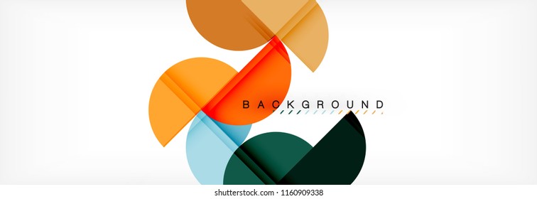 Semi circle abstract background, modern geometric pattern design. Vector business or technology presentation design template, brochure or flyer pattern, or geometric web banner