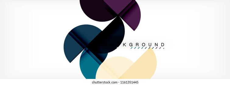 Semi circle abstract background, modern geometric pattern design. Vector business or technology presentation design template, brochure or flyer pattern, or geometric web banner