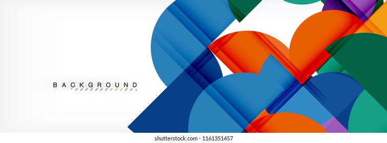 Fondo abstracto semicírculo, diseño geométrico moderno. Plantilla de diseño de presentación de vocabulario o tecnología, patrón de folleto o volante, o banner web geométrico