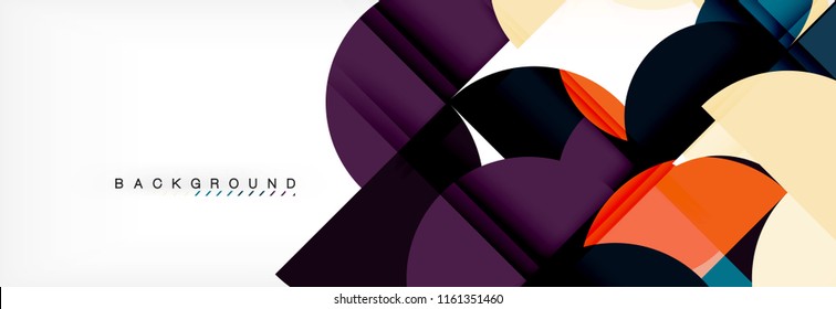 Semi circle abstract background, modern geometric pattern design. Vector business or technology presentation design template, brochure or flyer pattern, or geometric web banner