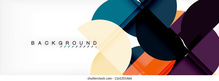 Fondo abstracto semicírculo, diseño geométrico moderno. Plantilla de diseño de presentación de vocabulario o tecnología, patrón de folleto o volante, o banner web geométrico