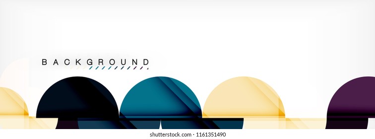 Semi circle abstract background, modern geometric pattern design. Vector business or technology presentation design template, brochure or flyer pattern, or geometric web banner