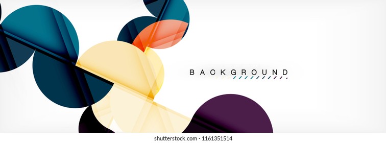 Fondo abstracto semicírculo, diseño geométrico moderno. Plantilla de diseño de presentación de vocabulario o tecnología, patrón de folleto o volante, o banner web geométrico