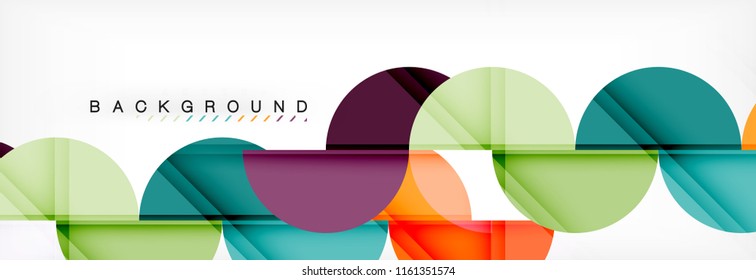 Abstrakter Halbkreis-Hintergrund, modernes geometrisches Muster-Design. Design-Vorlage für Vektorgrafik-Präsentationen, Broschüren oder Flyer-Muster oder geometrisches Webbanner
