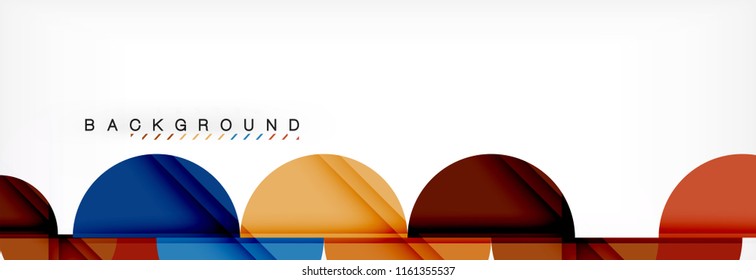 Semi circle abstract background, modern geometric pattern design. Vector business or technology presentation design template, brochure or flyer pattern, or geometric web banner
