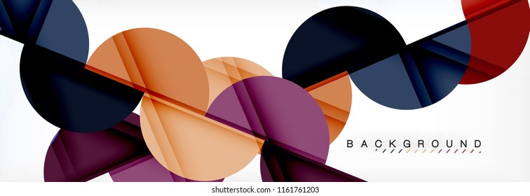 Semi circle abstract background, modern geometric pattern design. Vector business or technology presentation design template, brochure or flyer pattern, or geometric web banner