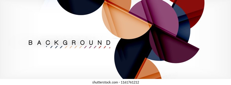 Semi circle abstract background, modern geometric pattern design. Vector business or technology presentation design template, brochure or flyer pattern, or geometric web banner