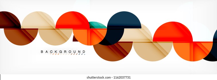 Semi circle abstract background, modern geometric pattern design. Vector business or technology presentation design template, brochure or flyer pattern, or geometric web banner