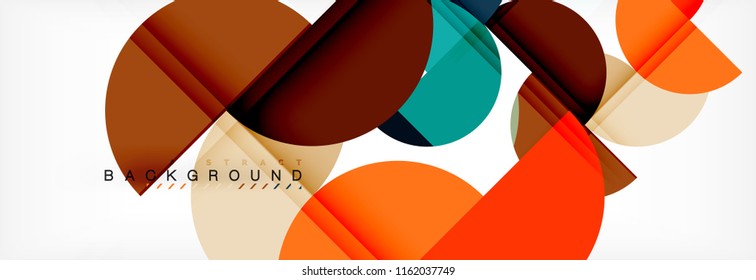 Semi circle abstract background, modern geometric pattern design. Vector business or technology presentation design template, brochure or flyer pattern, or geometric web banner