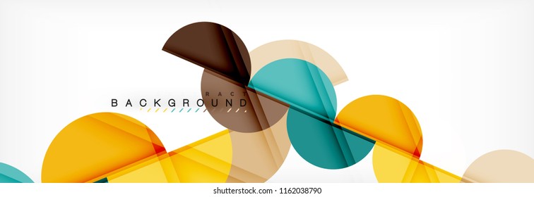 Abstrakter Halbkreis-Hintergrund, modernes geometrisches Muster-Design. Design-Vorlage für Vektorgrafik-Präsentationen, Broschüren oder Flyer-Muster oder geometrisches Webbanner