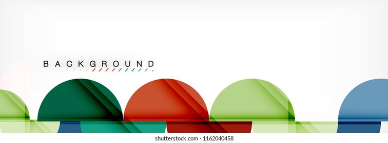 Semi circle abstract background, modern geometric pattern design. Vector business or technology presentation design template, brochure or flyer pattern, or geometric web banner