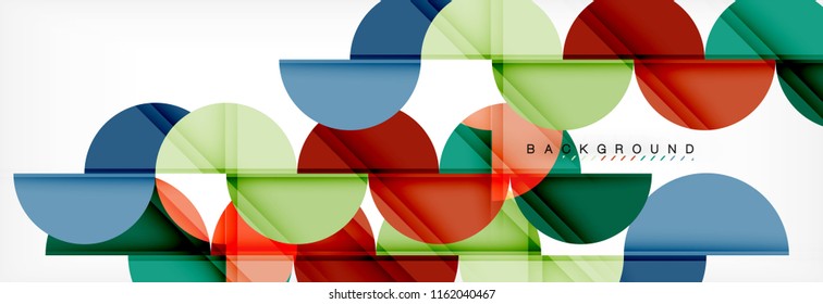Fondo abstracto semicírculo, diseño geométrico moderno. Plantilla de diseño de presentación de vocabulario o tecnología, patrón de folleto o volante, o banner web geométrico