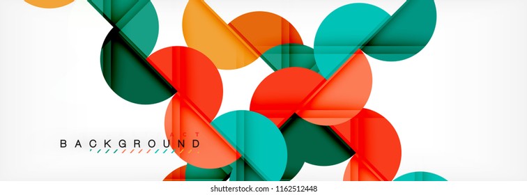 Fundo abstrato semicírculo, design de padrão geométrico moderno. Modelo de design de apresentação de tecnologia ou negócio de vetor, brochura ou padrão de folheto, ou banner web geométrico