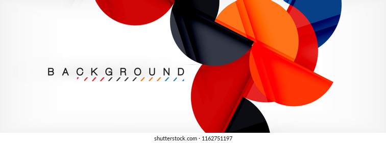 Semi circle abstract background, modern geometric pattern design. Vector business or technology presentation design template, brochure or flyer pattern, or geometric web banner