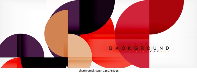 Fundo abstrato semicírculo, design de padrão geométrico moderno. Modelo de design de apresentação de tecnologia ou negócio de vetor, brochura ou padrão de folheto, ou banner web geométrico