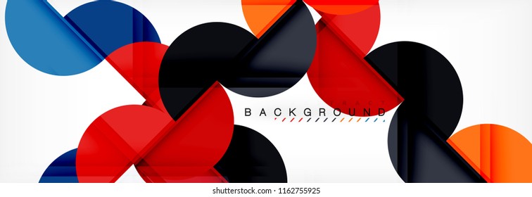 Fondo abstracto semicírculo, diseño geométrico moderno. Plantilla de diseño de presentación de vocabulario o tecnología, patrón de folleto o volante, o banner web geométrico
