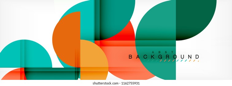 Abstrakter Halbkreis-Hintergrund, modernes geometrisches Muster-Design. Design-Vorlage für Vektorgrafik-Präsentationen, Broschüren oder Flyer-Muster oder geometrisches Webbanner