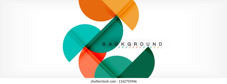 Fondo abstracto semicírculo, diseño geométrico moderno. Plantilla de diseño de presentación de vocabulario o tecnología, patrón de folleto o volante, o banner web geométrico
