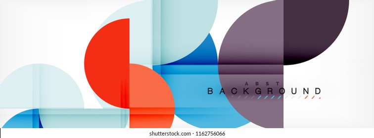 Semi circle abstract background, modern geometric pattern design. Vector business or technology presentation design template, brochure or flyer pattern, or geometric web banner
