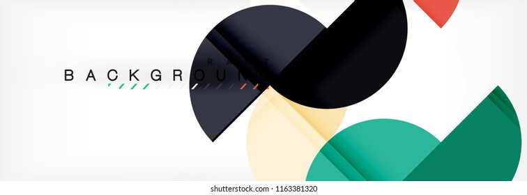 Fondo abstracto semicírculo, diseño geométrico moderno. Plantilla de diseño de presentación de vocabulario o tecnología, patrón de folleto o volante, o banner web geométrico