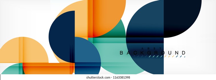 Semi circle abstract background, modern geometric pattern design. Vector business or technology presentation design template, brochure or flyer pattern, or geometric web banner