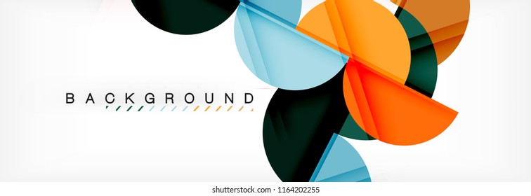Fondo abstracto semicírculo, diseño geométrico moderno. Plantilla de diseño de presentación de vocabulario o tecnología, patrón de folleto o volante, o banner web geométrico
