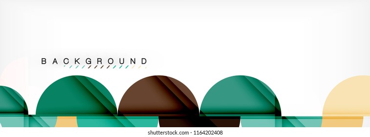 Semi circle abstract background, modern geometric pattern design. Vector business or technology presentation design template, brochure or flyer pattern, or geometric web banner
