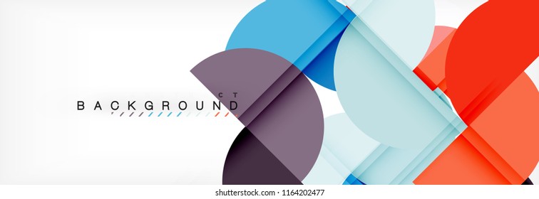 Fondo abstracto semicírculo, diseño geométrico moderno. Plantilla de diseño de presentación de vocabulario o tecnología, patrón de folleto o volante, o banner web geométrico