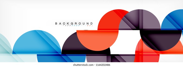Fondo abstracto semicírculo, diseño geométrico moderno. Plantilla de diseño de presentación de vocabulario o tecnología, patrón de folleto o volante, o banner web geométrico