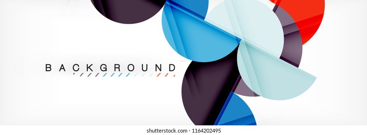 Semi circle abstract background, modern geometric pattern design. Vector business or technology presentation design template, brochure or flyer pattern, or geometric web banner