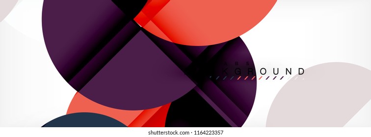 Semi circle abstract background, modern geometric pattern design. Vector business or technology presentation design template, brochure or flyer pattern, or geometric web banner