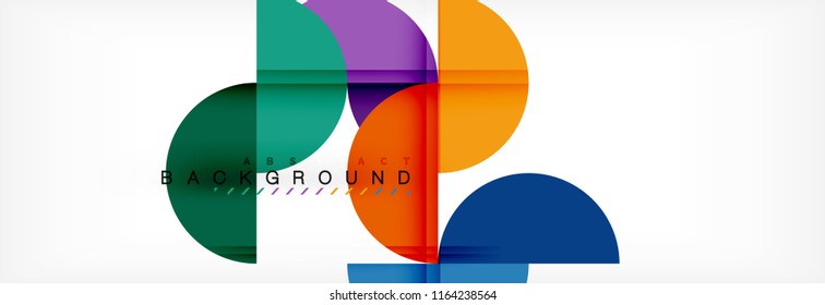 Semi circle abstract background, modern geometric pattern design. Vector business or technology presentation design template, brochure or flyer pattern, or geometric web banner