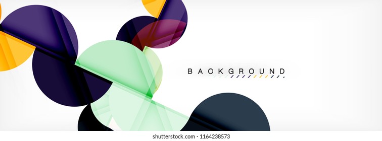 Fondo abstracto semicírculo, diseño geométrico moderno. Plantilla de diseño de presentación de vocabulario o tecnología, patrón de folleto o volante, o banner web geométrico