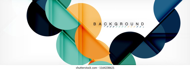 Fondo abstracto semicírculo, diseño geométrico moderno. Plantilla de diseño de presentación de vocabulario o tecnología, patrón de folleto o volante, o banner web geométrico