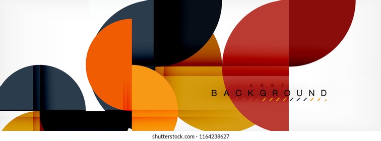 Semi circle abstract background, modern geometric pattern design. Vector business or technology presentation design template, brochure or flyer pattern, or geometric web banner