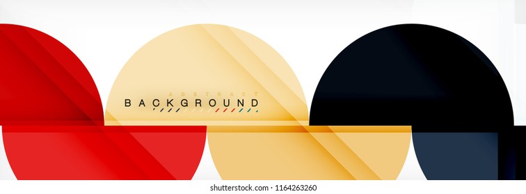 Semi circle abstract background, modern geometric pattern design. Vector business or technology presentation design template, brochure or flyer pattern, or geometric web banner