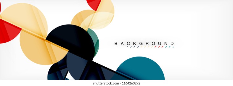Fondo abstracto semicírculo, diseño geométrico moderno. Plantilla de diseño de presentación de vocabulario o tecnología, patrón de folleto o volante, o banner web geométrico