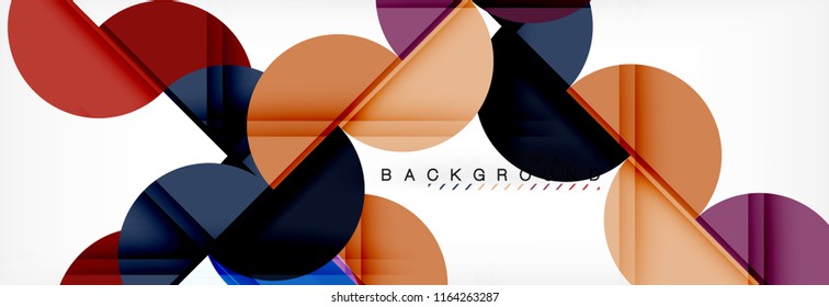 Semi circle abstract background, modern geometric pattern design. Vector business or technology presentation design template, brochure or flyer pattern, or geometric web banner