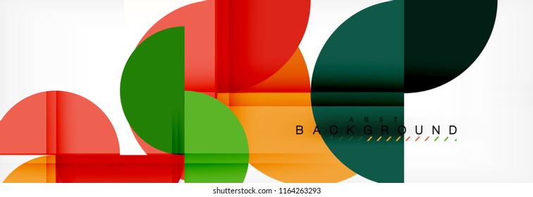 Abstrakter Halbkreis-Hintergrund, modernes geometrisches Muster-Design. Design-Vorlage für Vektorgrafik-Präsentationen, Broschüren oder Flyer-Muster oder geometrisches Webbanner