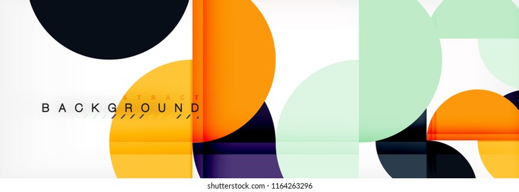 Semi circle abstract background, modern geometric pattern design. Vector business or technology presentation design template, brochure or flyer pattern, or geometric web banner