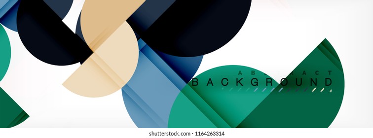 Fondo abstracto semicírculo, diseño geométrico moderno. Plantilla de diseño de presentación de vocabulario o tecnología, patrón de folleto o volante, o banner web geométrico