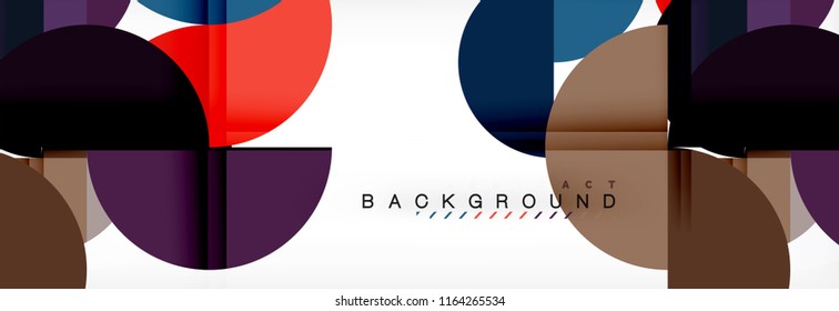 Semi circle abstract background, modern geometric pattern design. Vector business or technology presentation design template, brochure or flyer pattern, or geometric web banner
