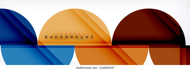 Semi circle abstract background, modern geometric pattern design. Vector business or technology presentation design template, brochure or flyer pattern, or geometric web banner
