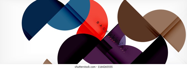 Semi circle abstract background, modern geometric pattern design. Vector business or technology presentation design template, brochure or flyer pattern, or geometric web banner