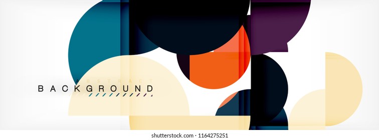 Semi circle abstract background, modern geometric pattern design. Vector business or technology presentation design template, brochure or flyer pattern, or geometric web banner