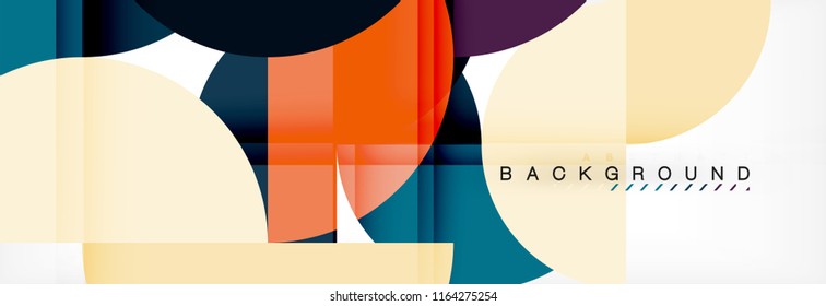 Semi circle abstract background, modern geometric pattern design. Vector business or technology presentation design template, brochure or flyer pattern, or geometric web banner