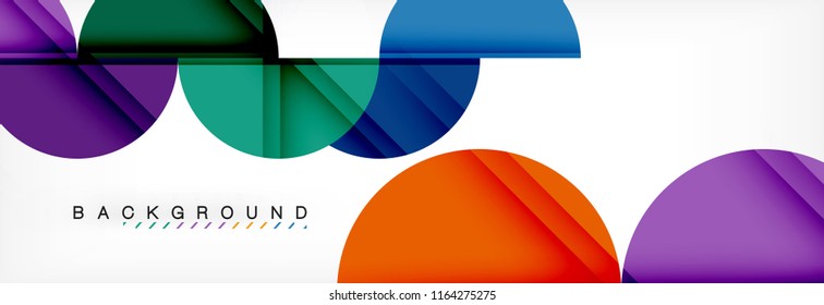 Semi circle abstract background, modern geometric pattern design. Vector business or technology presentation design template, brochure or flyer pattern, or geometric web banner