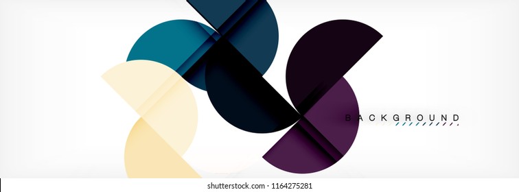 Semi circle abstract background, modern geometric pattern design. Vector business or technology presentation design template, brochure or flyer pattern, or geometric web banner