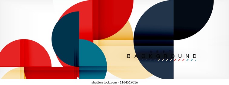 Semi circle abstract background, modern geometric pattern design. Vector business or technology presentation design template, brochure or flyer pattern, or geometric web banner